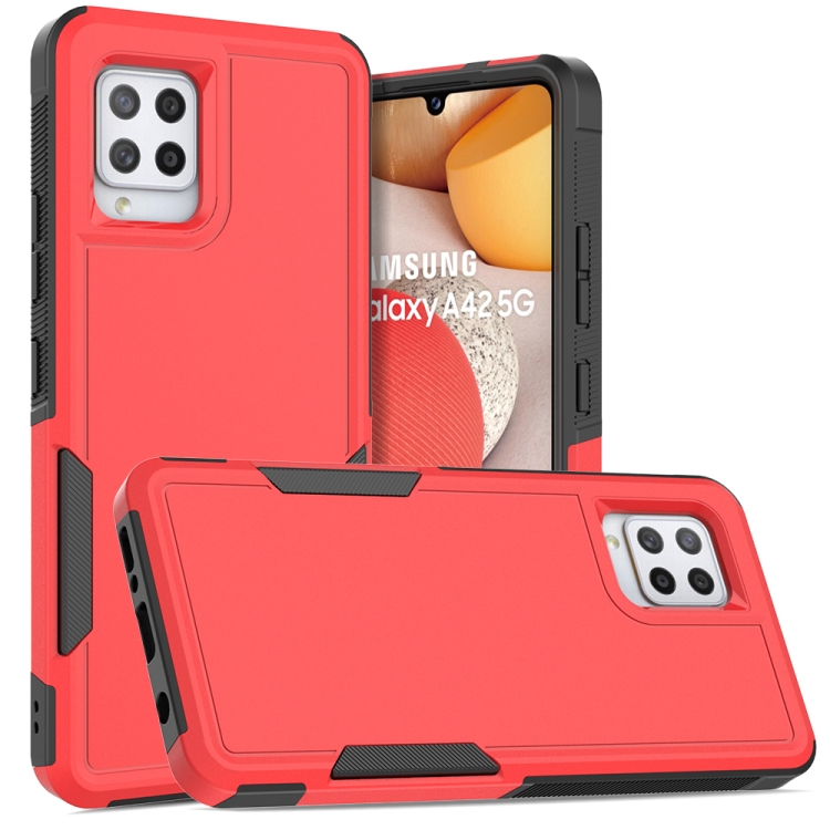 For Samsung Galaxy A42 5G 2 in 1 PC TPU Phone Case Red