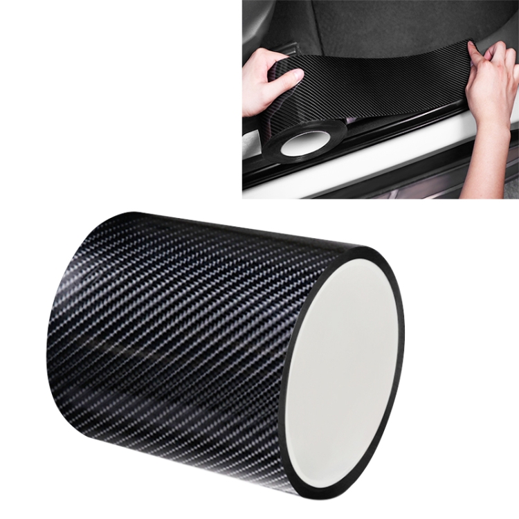 Universal Car Carbon Fiber Tür Antikollisions-Streifenschutzgitter  Verkleidungen Aufkleber Klebeband, Größe: 10 cm x 3 m