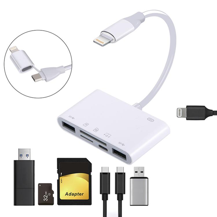 AJ-108PRO 6 in 2 USB-C / Type-C + 8 Pin Interface Multi-function Camera ...