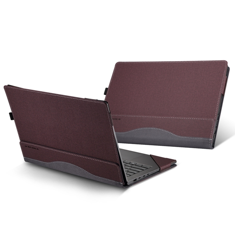 For Hp Envy X360 15 Inch 15 Eu 15 Ew Leather Laptop Shockproof Protective Case Wine Red