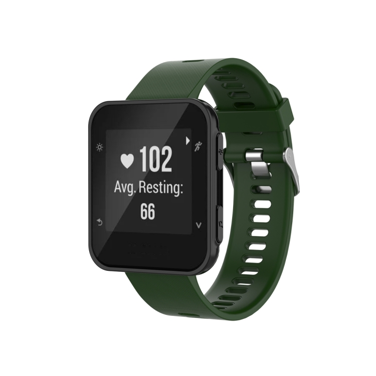 For Garmin ForeAthlete 35J / Forerunner 35J Silicone Watch Band(Army Green)