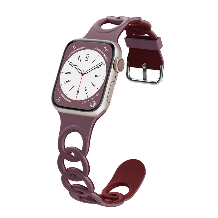 Для Apple Watch Series 3, 38 мм, полый силиконовый ремешок для часов в ...