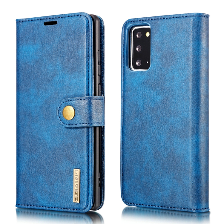 DG.MING Cowhide Leather Detachable Wallet Case for Samsung Galaxy