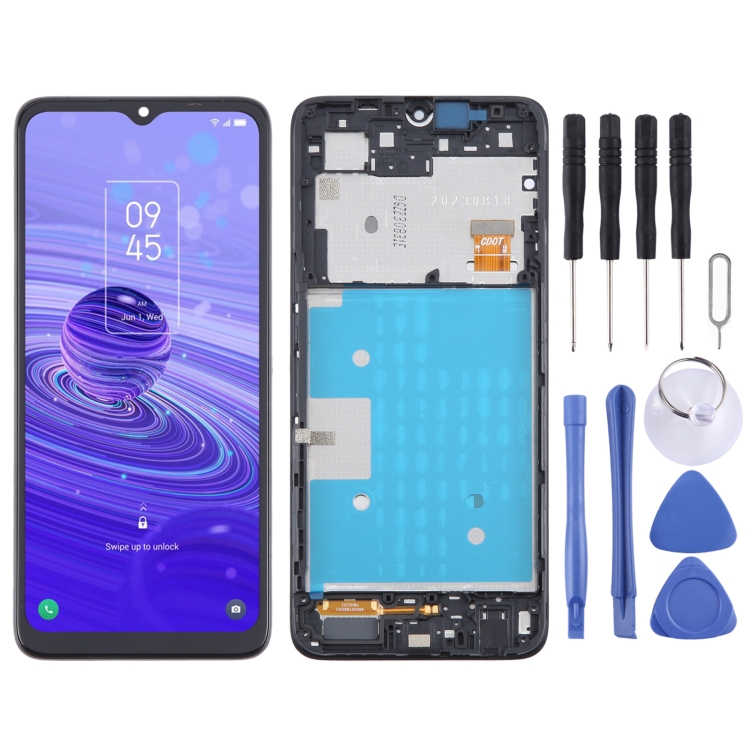 Housse Portefeuille Magnétique Pour TCL 40R / T771K T771H T771A - Coque Flip Livre Avec Verre Trempé