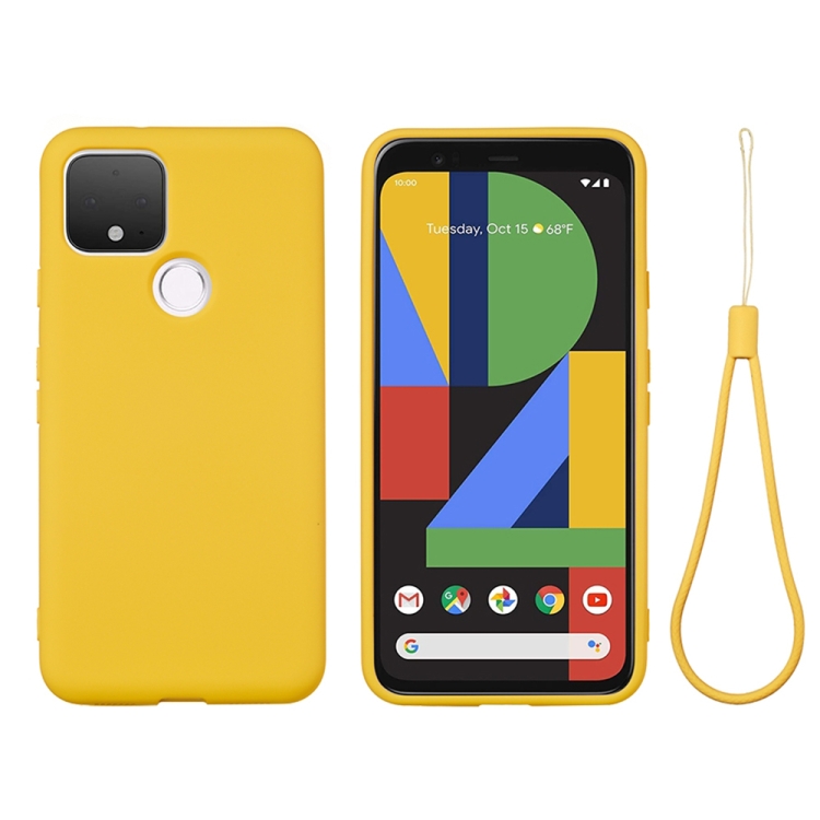 Funda Google Pixel 8 Pro Silicona y cristal templado amarilla