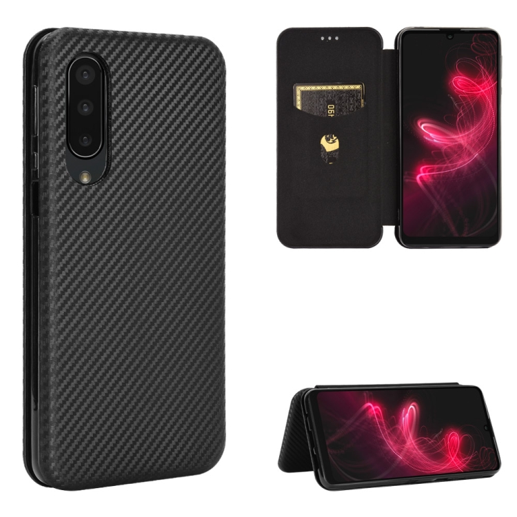 For Sharp Aquos Zero 5G Basic Carbon Fiber Texture Horizontal Flip