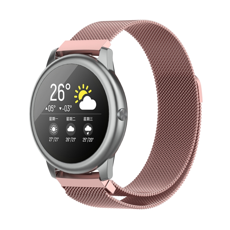 Para Xiaomi Haylou Solar LS05 Milanese Magnetic Watch Band, tamaño: tamaño  libre (rosa de rosa)