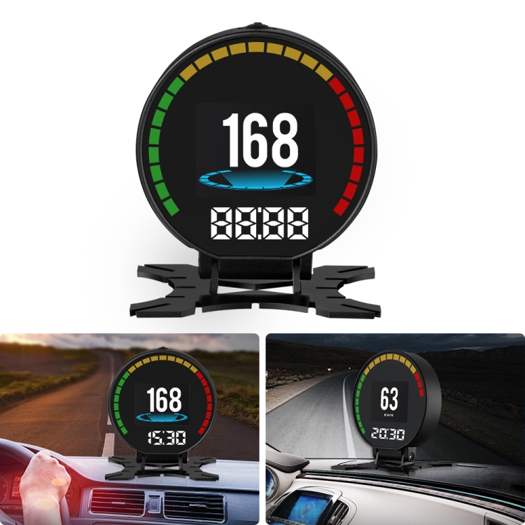 OBD2 LCD Car Dashboard Digital Head Up Display Computer di bordo velocità  RPM monitoraggio orologio Meter Turbo Brake Test OBD Scanner