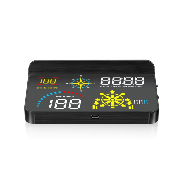C1 HD écran LCD couleur voiture HUD affichage tête haute OBD2 + GPS  affichage tête noir