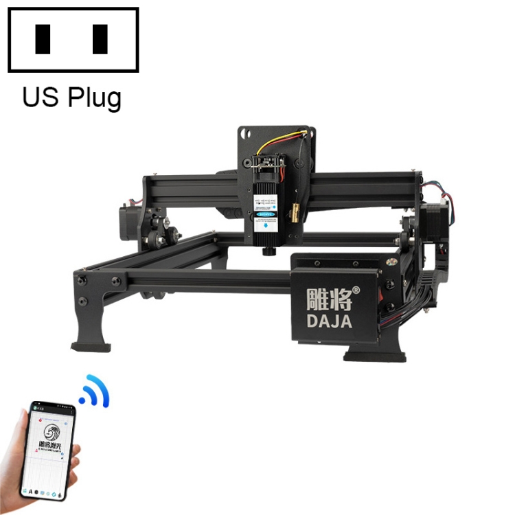 DAJA A3 3W 3000mW 22x29cm Engraving Area 360 Degrees Laser Engraver Carving Machine, US Plug