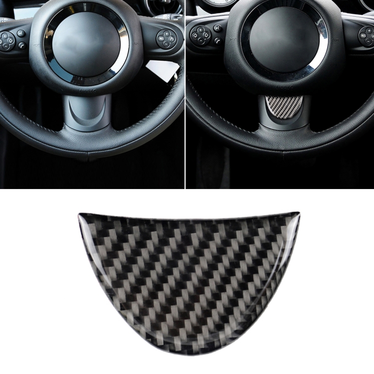 2 pièces voiture volant Logo autocollants en Fiber de carbone Auto