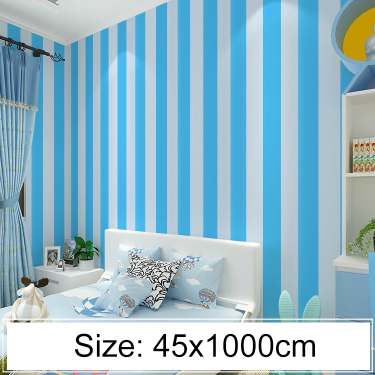 Creative PVC Brick Decoration Wallpaper Stickers Bedroom Living Room Wall  Waterproof Wallpaper Roll, Size: 45 x 1000cm(Blue)