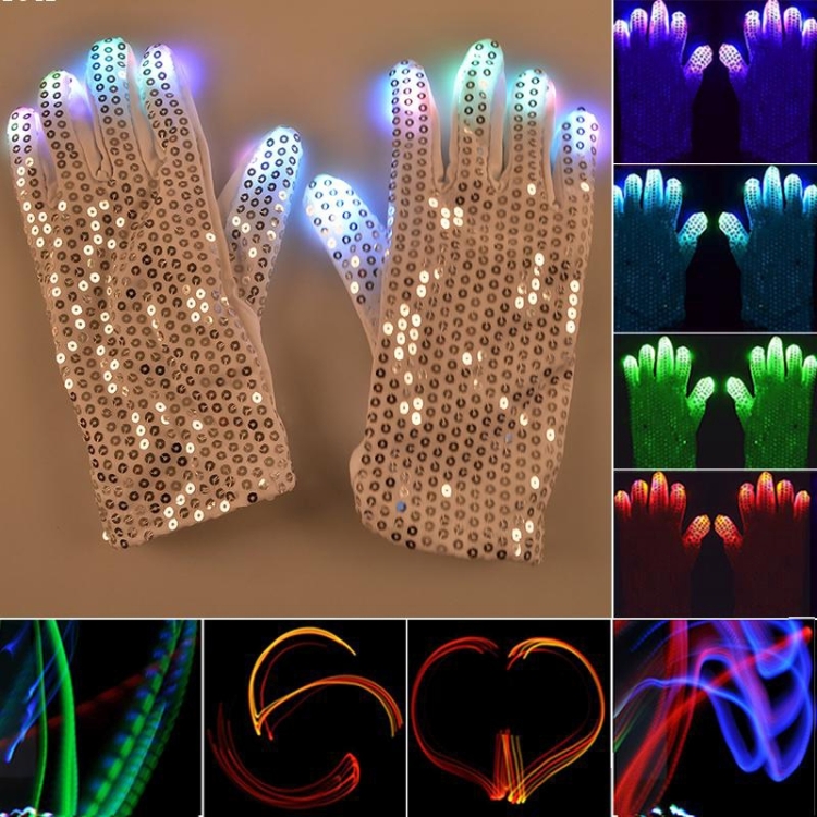 Gafas LED Fiesta luminosa Juguetes clásicos para baile Fiesta de DJ Máscara  Disfraces Accesorios Guantes (resplandor verde)