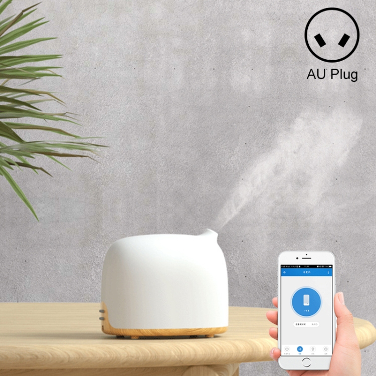 GX02K อัจฉริยะ WIFI เครื่องเพิ่มความชื้นในอากาศลายไม้ Aromatherapy