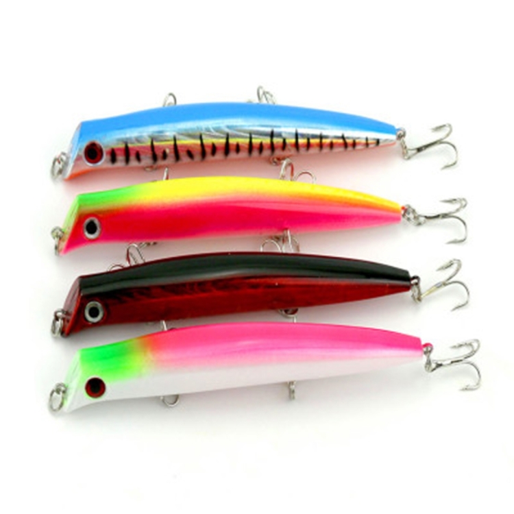 HENGJIA Artificial Fishing Lures Popper Bionic Fishing Bait with Hooks,  Length: 12.6 cm, Random Color Delivery