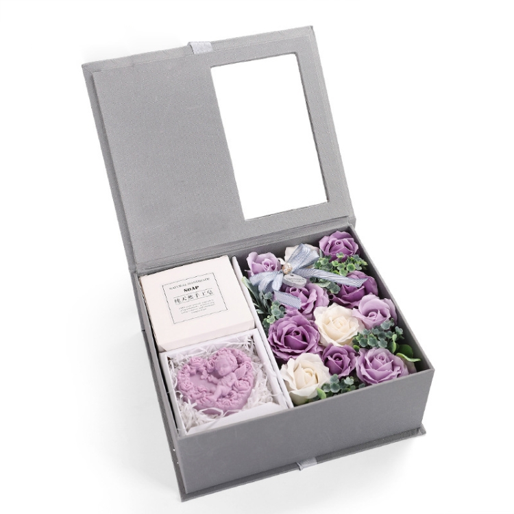 Regalo creativo di San Valentino Regalo Sapone Fiore Rosa Confezione regalo  Souvenir (Viola)