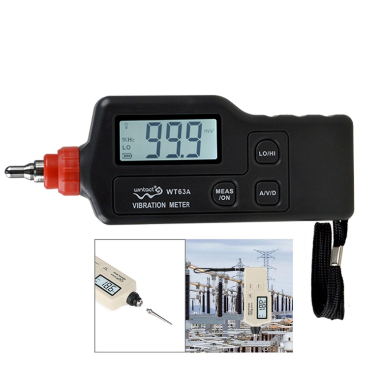 Wintact Wt63a Vibration Meter Digital Tester Vibrometer Analyzer Acceleration Velocityblack Red 1585