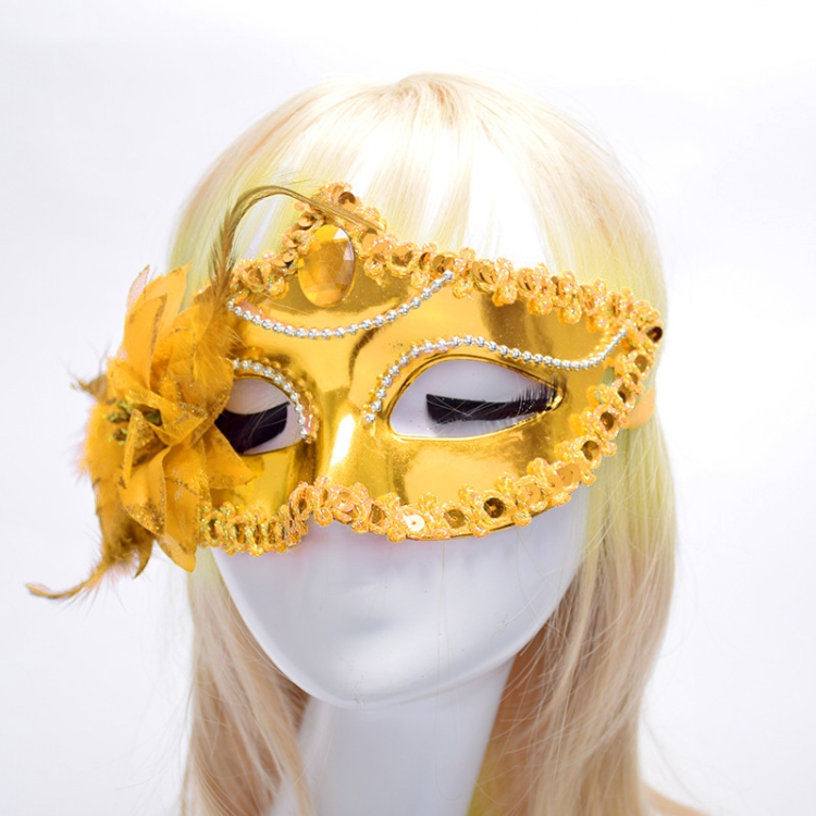Women's Feather Masquerade Mask Venetian Eye Mask for Party Dance
