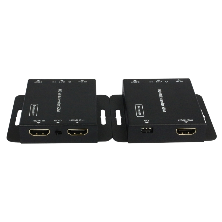 HDMI Extender Over Single UTP CAT6 Cable, Support Dual IR Control, Transmission Distance 50m