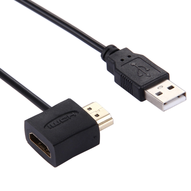 Frank Worthley oxígeno Productos lácteos 50cm HDMI Hembra + HDMI Macho a USB 2.0 Cable Adaptador de Conector Macho