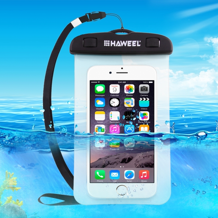 HAWEEL Transparente universelle wasserdichte Tasche mit Lanyard für iPhone,  Galaxy, Huawei, Xiaomi, LG, HTC und andere
