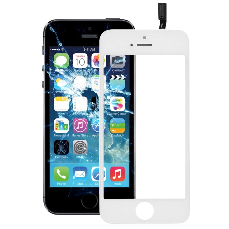 Pantalla LCD completamente unidad Touch Panel para Apple iPhone 5 5g blanco vidrio sustituto 