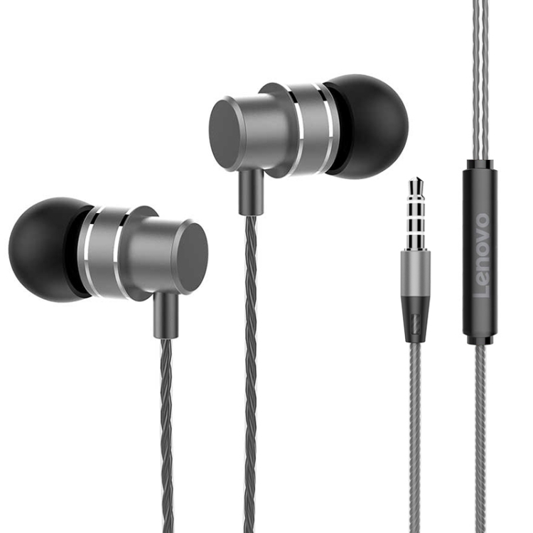 Original Lenovo HF118 Smart Wired Control Metal Earphone Black