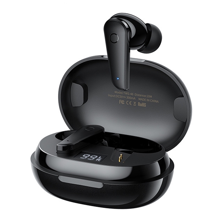 pimienta Vaca detergente REMAX TWS-46 ANC Active Noise Cancellation True Auriculares inalámbricos  Bluetooth (Negro)