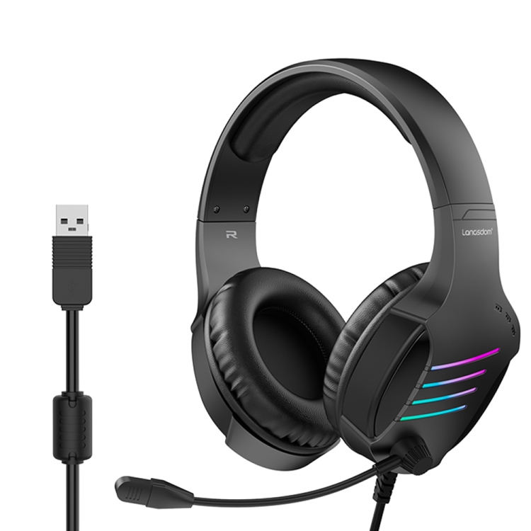 Langsdom HCG07A USB 7.1 Channel Interface Wired Gaming Headset (Black)