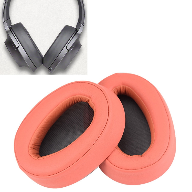 SUNSKY - زوج واحد من حافظة الحماية الإسفنجية لسماعات الرأس Sony MDR-100ABN  / WH-H900N (أحمر توايلايت)