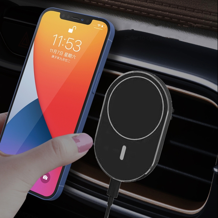 Magnetic (MagSafe) Wireless Charging Car Vent Mount - Black