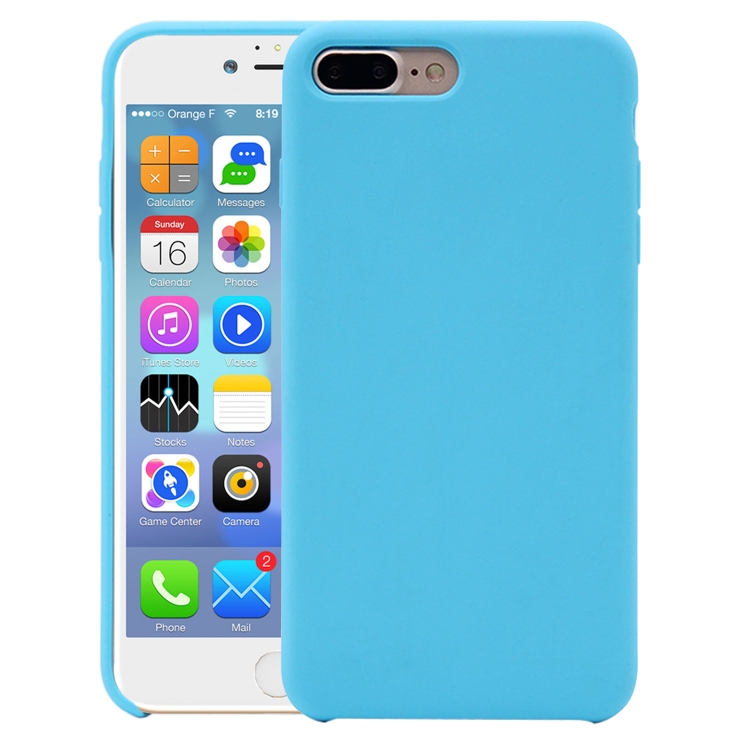 Funda de silicona líquida Pure Color para iPhone 8 Plus y 7 Plus