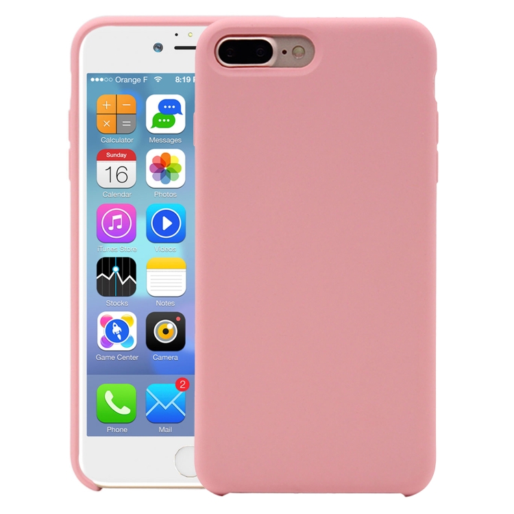 Funda de silicona líquida Pure Color para iPhone 8 Plus y 7 Plus