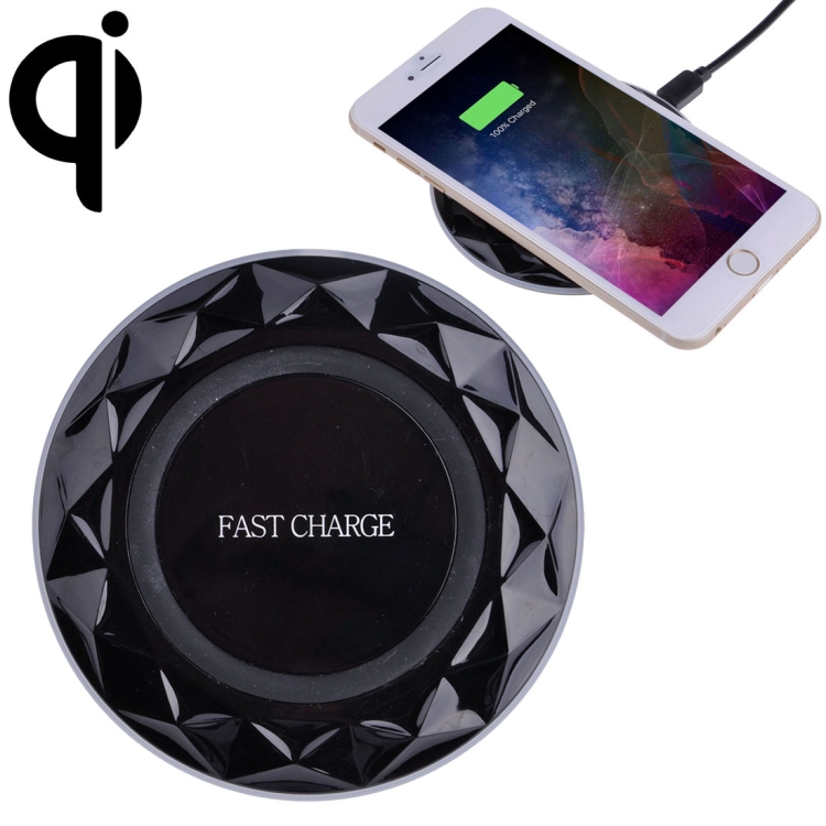 DC5V Input Diamond Qi Standard Fast Charging Wireless Charger, Cable
