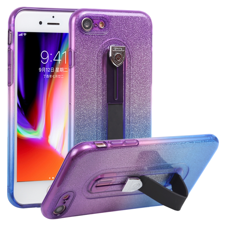 Glitter Powder Gradient Color TPU Case For iPhone SE 2020 & 8 & 7, with