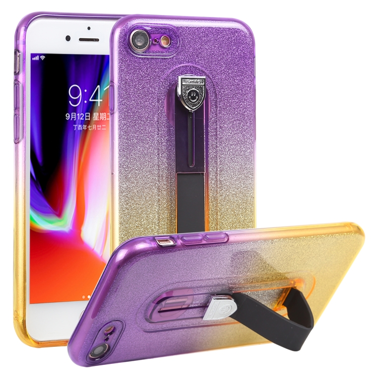 Glitter Powder Gradient Color TPU Case For iPhone SE 2020 & 8 & 7, with