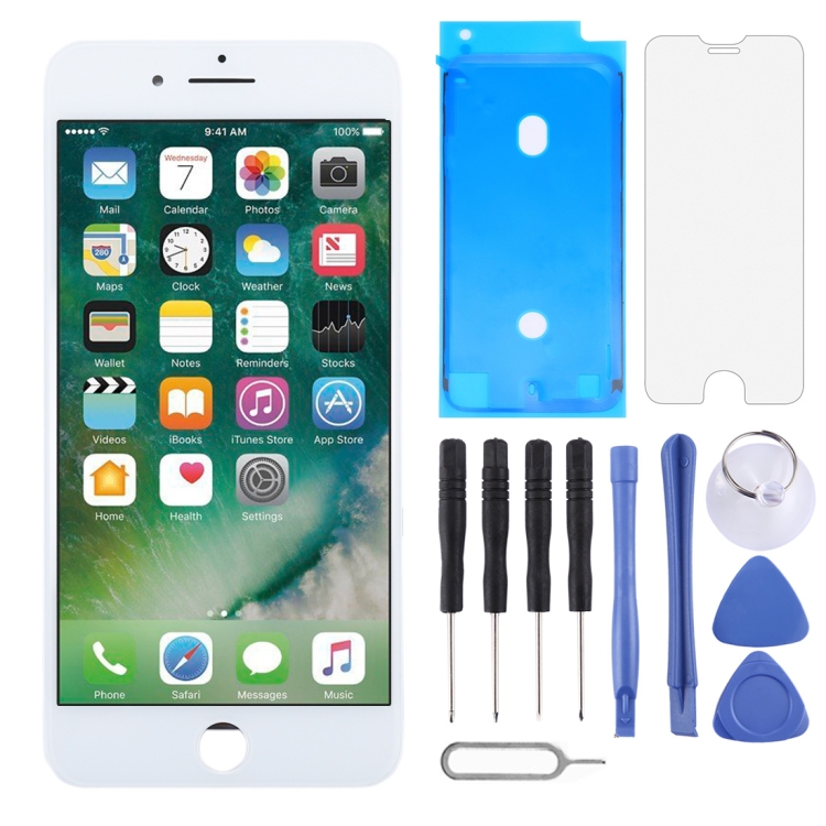  Reemplazo de pantalla para iPhone 7 Plus blanco 5.5 pulgadas  pantalla táctil LCD digitalizador Asamblea con herramientas de reparación  gratuitas, protector (iPhone 7 Plus, blanco) : Celulares y Accesorios