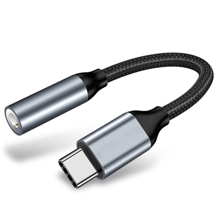 Cable Adaptador Conversor USB Tipo C Macho a Jack 3,5mm Hembra