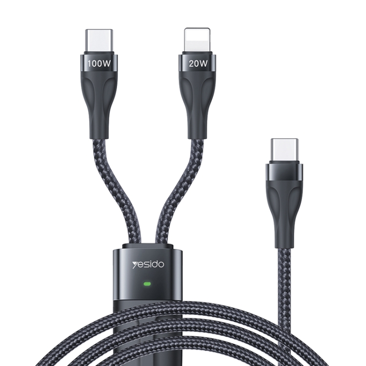 Enchufe retráctil para cargador de coche, Cable USB tipo C de 100W