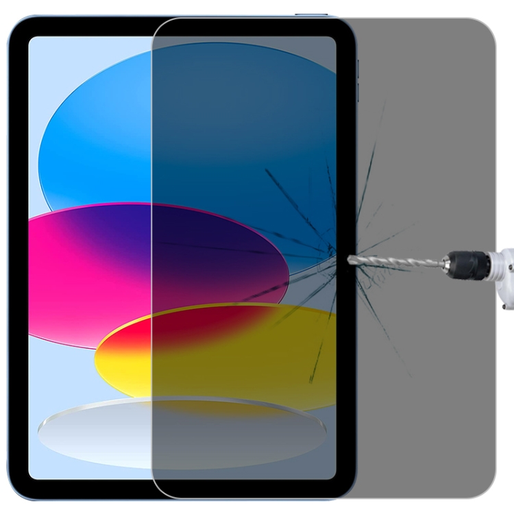 Pour iPad 10e génération 10.9 2022 0.33mm 9H 2.5D Privacy Film de verre  trempé