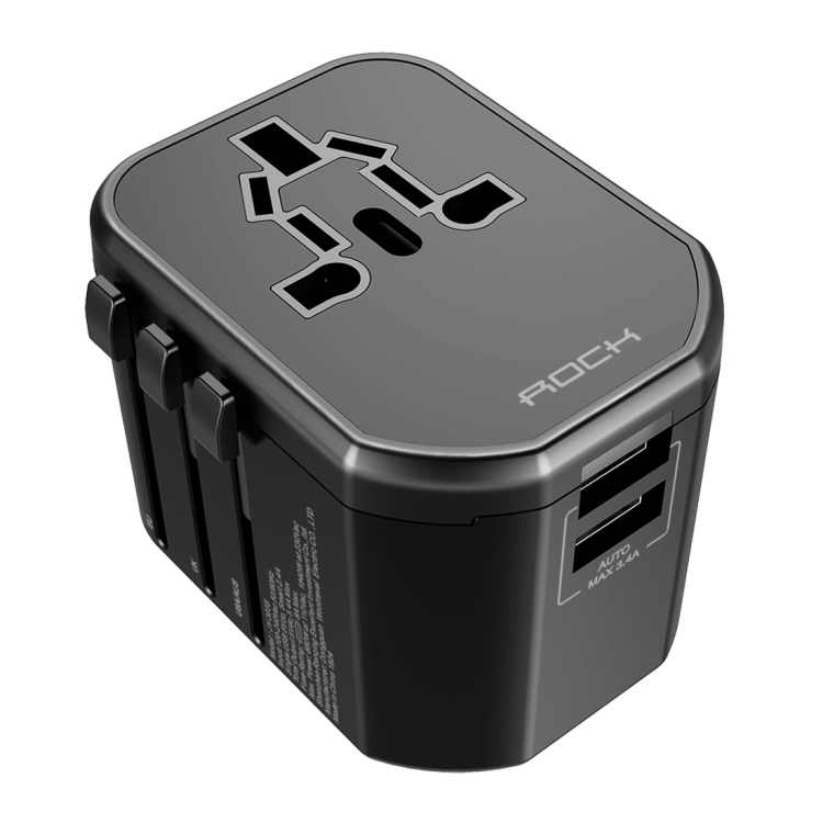 ROCK T20 2.4A Multi-functional Plug Travel Charger