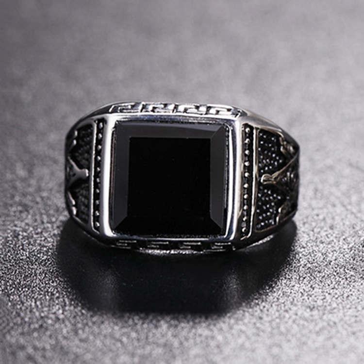 Titanium on sale onyx ring