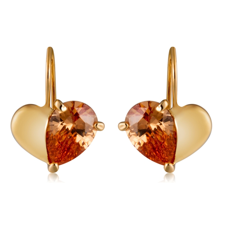 1 Pair Women Fashion Apple Drip Earrings(Gold)