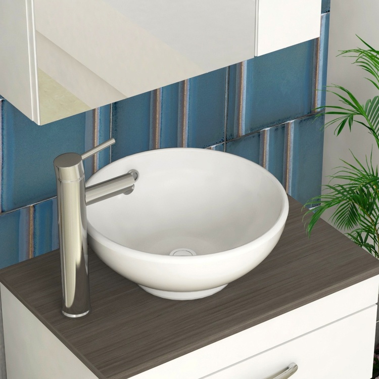 [US Warehouse] Ceramic Basin Single Bowl Hand Wash Bathroom Basin, Size