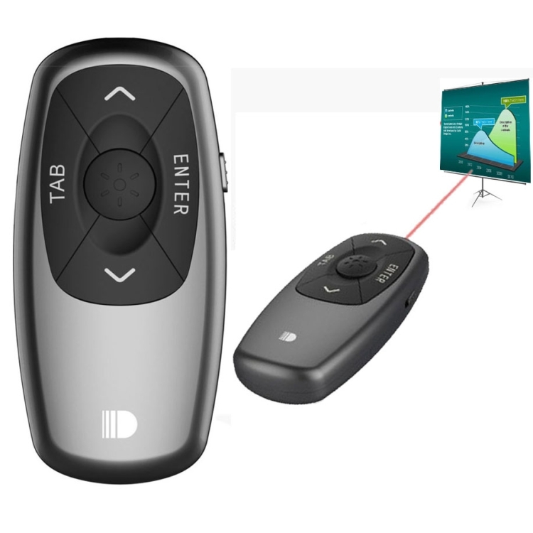 Télécommande de présentateur sans fil, 2,4 GHz Contrôle USB Présentation  Powerpoint Clicker Support Hyperlink et