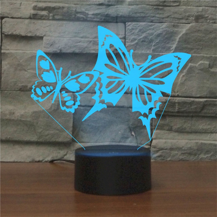 Настольная лампа «Бабочка», 60Вт E27, разноцветный