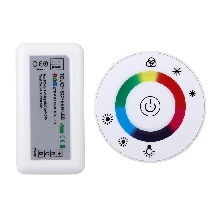 SX-600 Touch Series RF Wireless RGB LED Strip Round Controller, DC