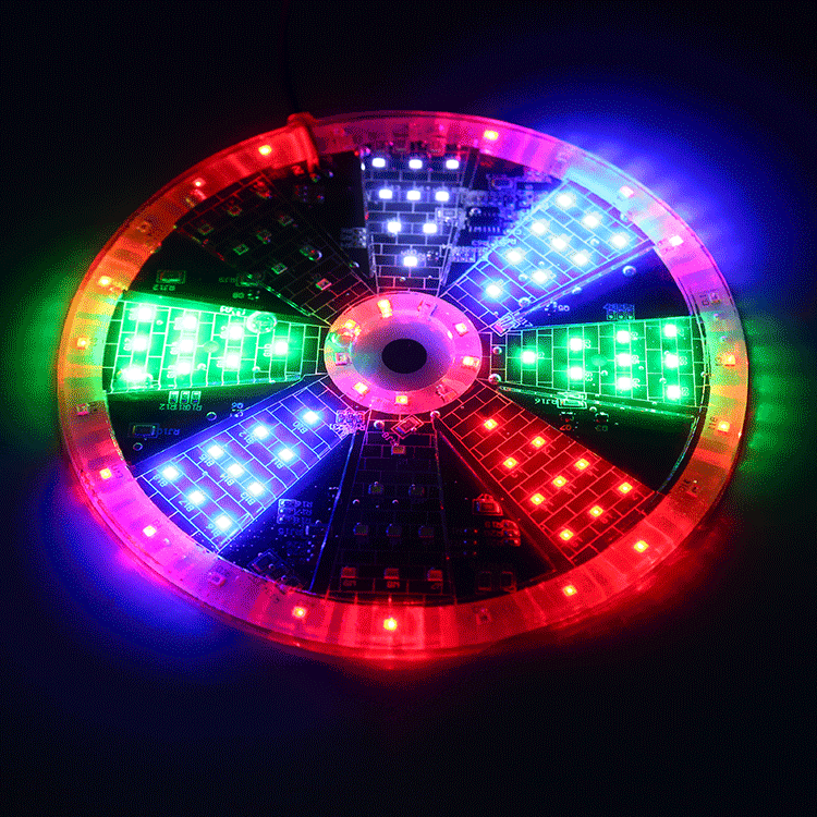 105 LEDs SMD 2835 Motorcycle Modified RGB Light Fire Wheel Flash Atmosphere  Lamp, Diameter: 18cm, DC