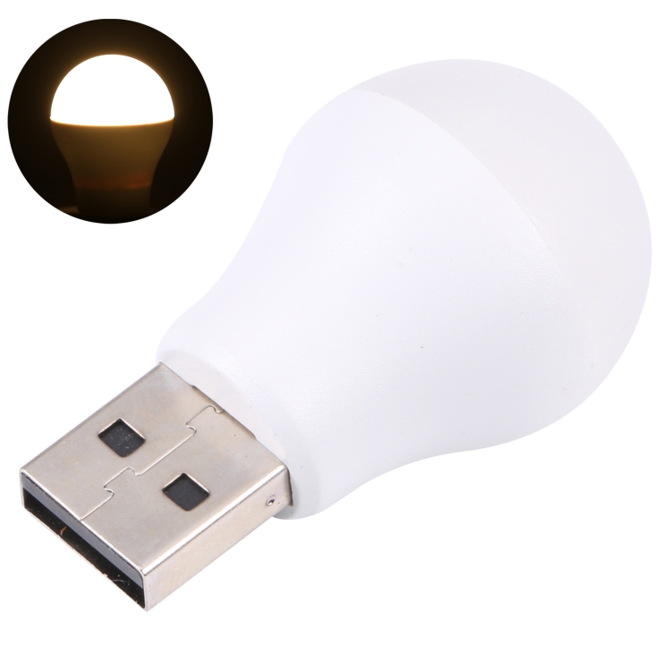 3 LEDs 5730 SMD USB LED Light Night Lamp Bulb, DC 5V (Warm White)