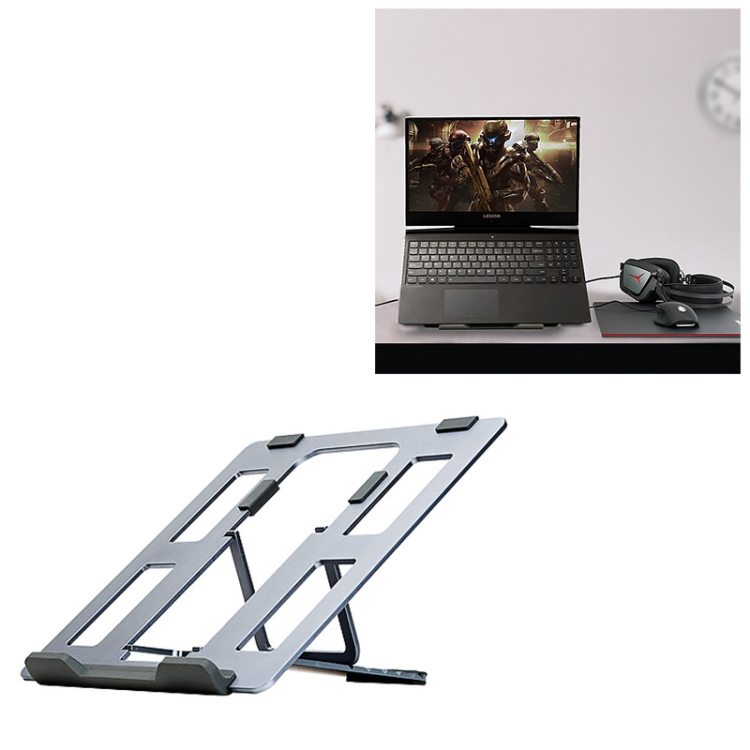 Support de tablette pour ordinateur portable en aluminium, support de  refroidissement surélevé pliable, style : triangle fantaisie